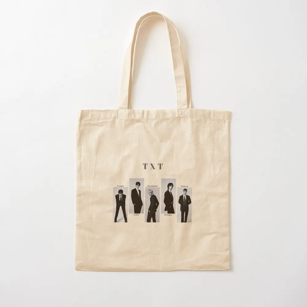 TXT Group photoshoot design Tote Bag shopper bag woman Cloth bag sacs de shopping free delivery bags