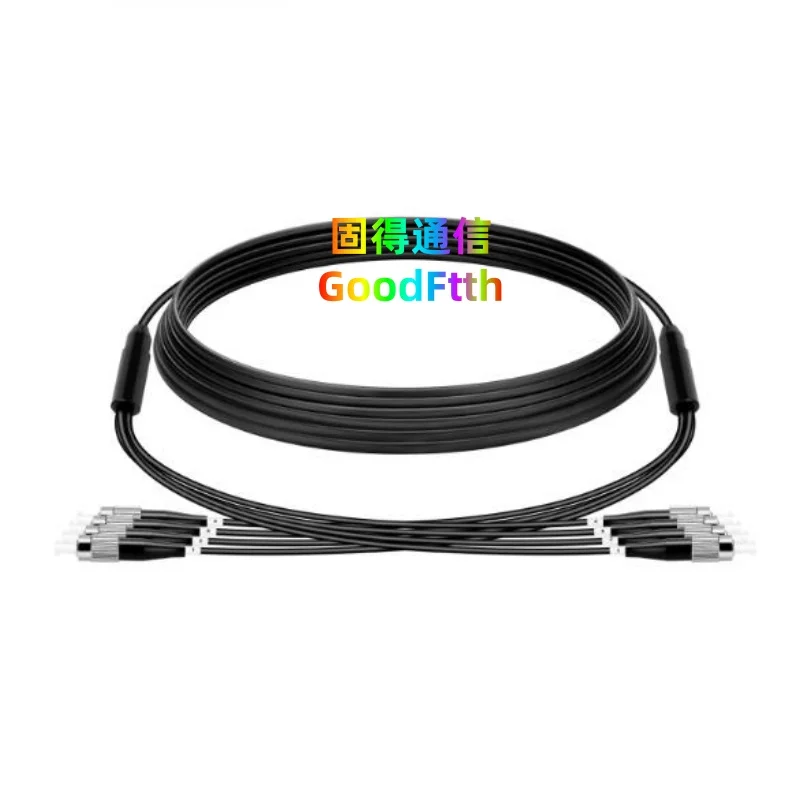 Armored Tactical Patch Cord Cable FC-FC UPC SM 4 Core 1m 2m 3m 5m 6m 8m 10m 15m 20m 25m TPU 4Core GoodFtth