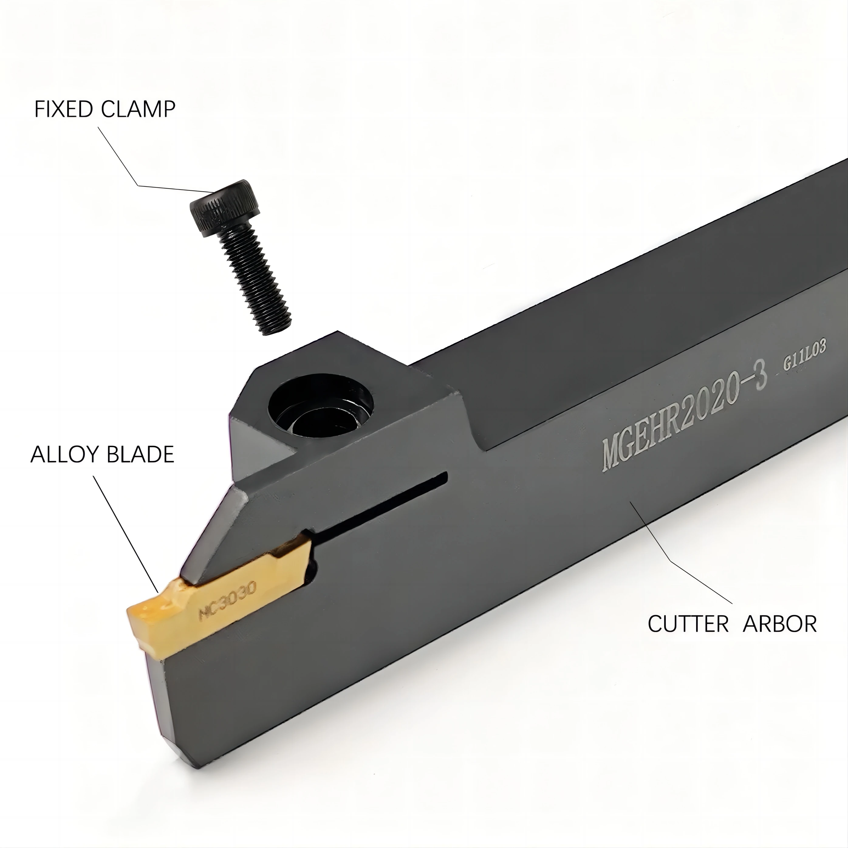 Imagem -02 - Suporte de Ferramenta de Ranhuramento Original 1.5 mm mm 2.5 mm mm mm mm Inserções de Carboneto Torno Cnc Ferramenta de Corte de Torneamento Mgehl2525 Mgehr2525