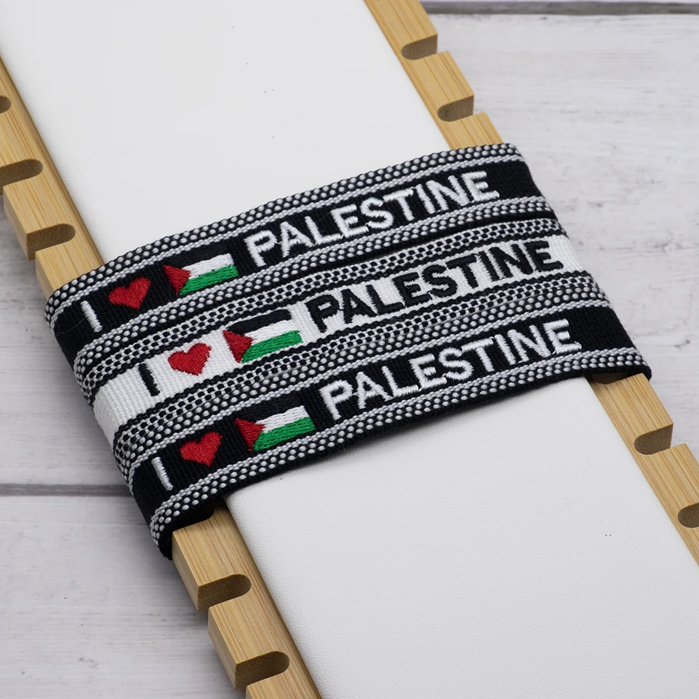 Fashion Hand-woven Palestine Embroidery Pattern Bracelets for Women Men Ethnic Bracelet Jewelry Gift