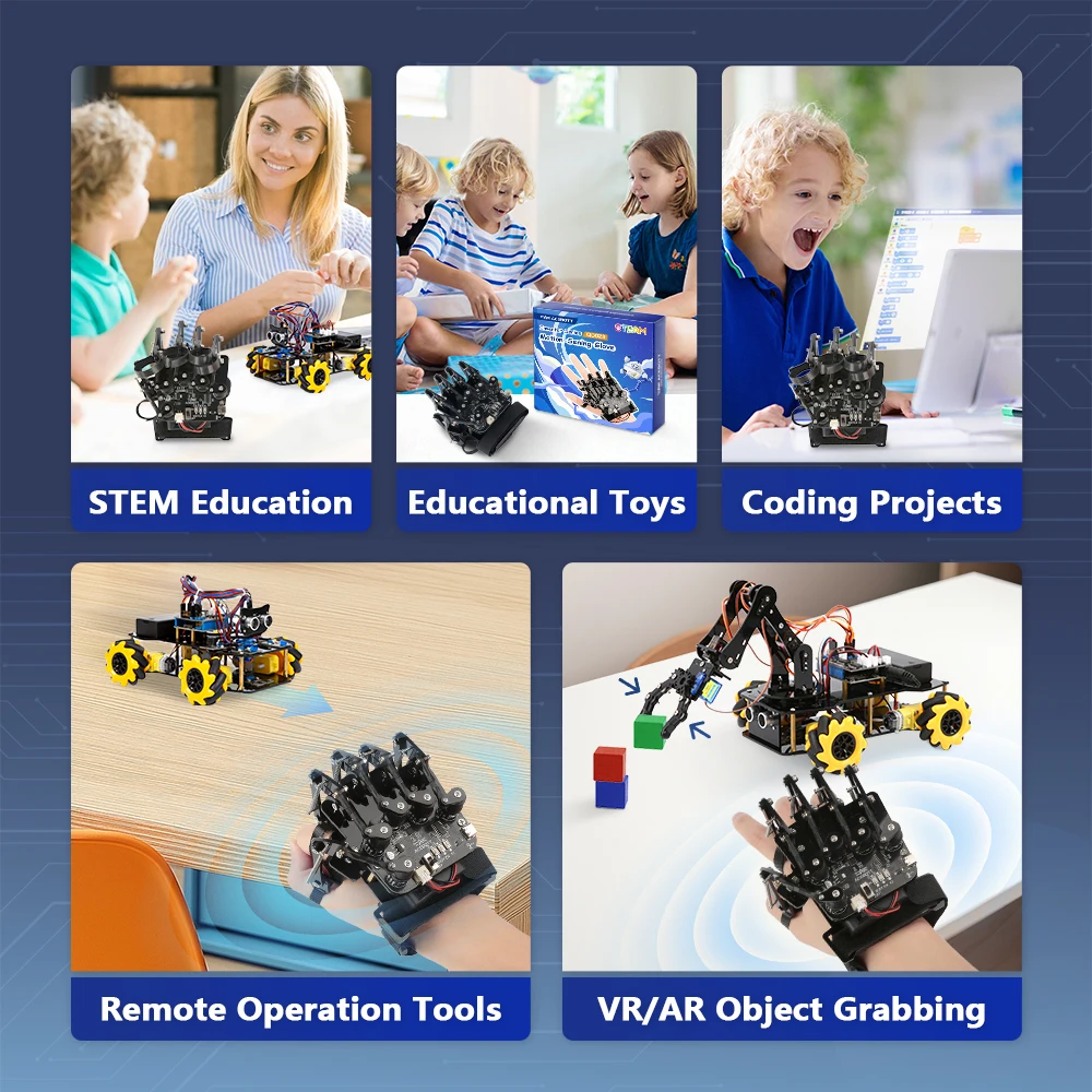 ACEBOTT Sensing Handschoenen Gebaarcontrole Smart Car Motion-Sening Glove Robot Carkit voor Arduino Kit