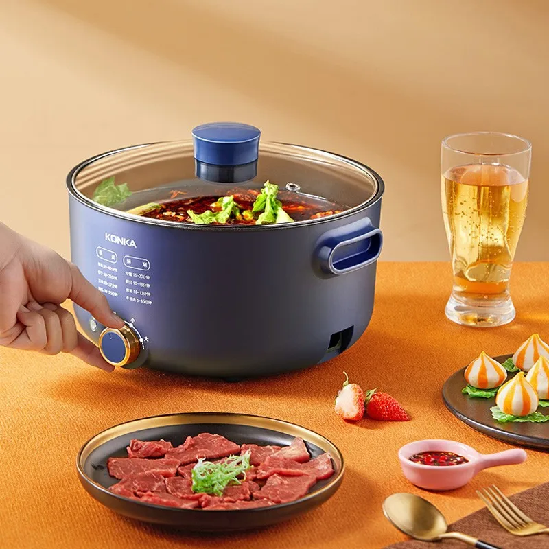 หม้อต้มไฟฟ้า220V 5L ความจุมากหม้อไฟฟ้าเครื่องใช้ไฟฟ้าในครัว