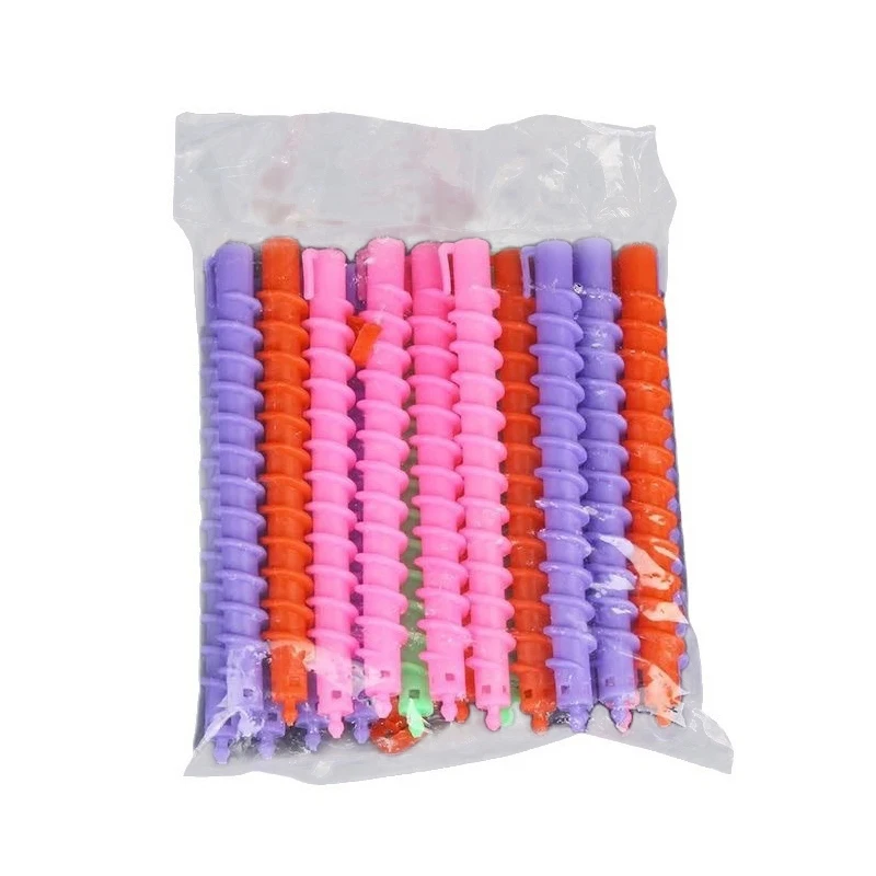 Plastic Spiral Perm Stick Heatless Hair Curler Women Curly Hair Rollers Heatless Curls Cold Perm Bar Barber Hair Styling Tool