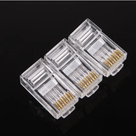 

100 Pieces RJ45 Modular Plug Network Connector For UTP Cat5 Cat5e Cable Heads