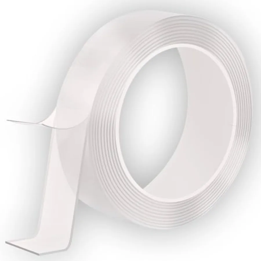 

Nano Tape, 16.4FT Double Sided Adhesive Tape Heavy Duty Strong Sticky Mounting Tape, Command Strips Clear Tape, Washable for Ha