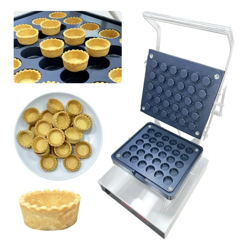 Grouting cookie machine, flowing heart cheese egg tart shell 30 holes tooth pattern round cheese egg tart skin machine double