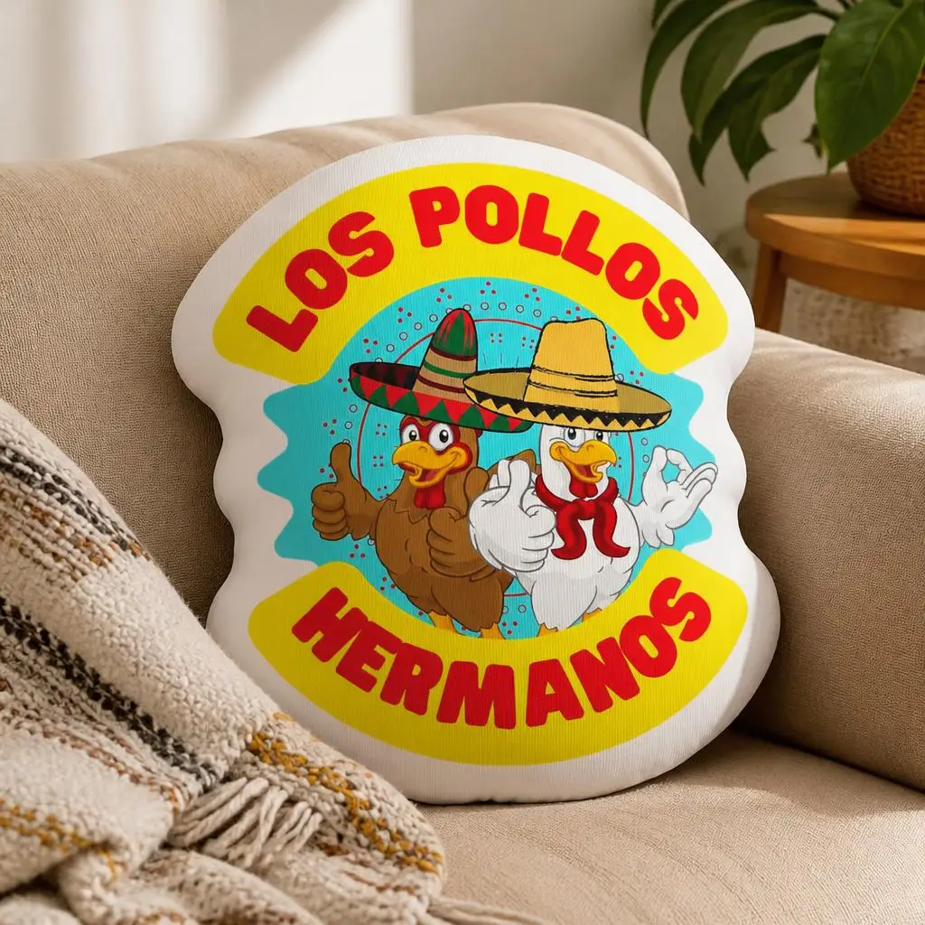 Breaking Bad Chicken Brother Los pollos Hermanos Funny Pillow Cushion Irregular Stuffed Throw Pillow Home Decor Gift Sofa Bed