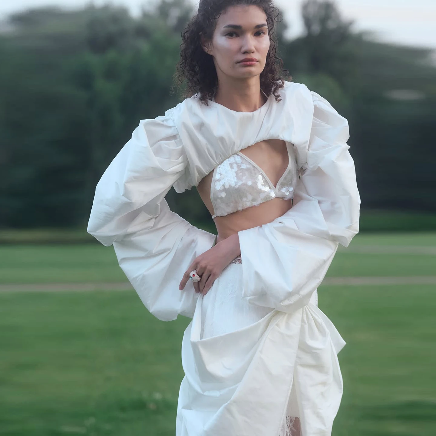 

Elegant Long Sleeves Bridal Jacket Shawl For Women Detachable Taffeta Wedding Cape Fashion Wedding Bolero Bridal Accessories
