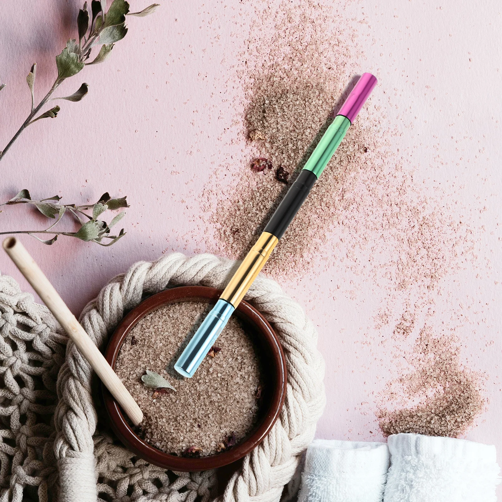 1 ชุดแบบพกพา 4in1 ชุดแปรงแต่งหน้ามัลติฟังก์ชั่นคิ้วแปรงทาตาอายแชโดว์แปรงแต่งหน้าสำหรับเดินทางเครื่องมือสำหรับผู้หญิง