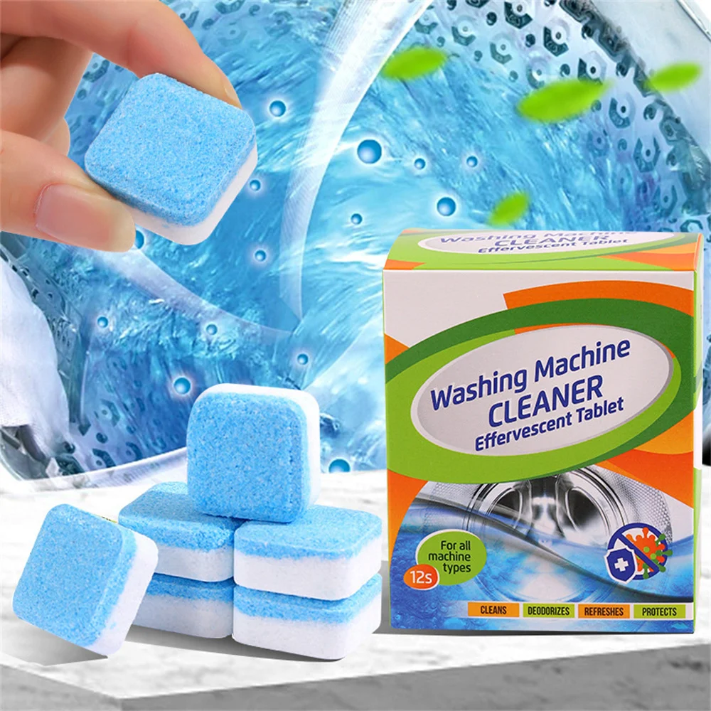 1~6SETS Detergent Wide Range Of Applications Descaling Washing Machine Cleaner 110g 8.5*3.5*7.5cm Effervescent Tablets