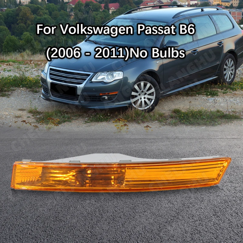 

For VW Passat B6 2006 2007 2008 2009 2011 European Version 1Pc Left Side Front Bumper Turn Signal Without Bulbs