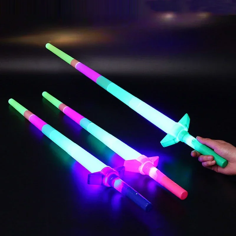 Lightsaber Laser LED Lights Sword Saber Telescopic Wand Children Play House Toy Party Props Kids Birthday Gifts