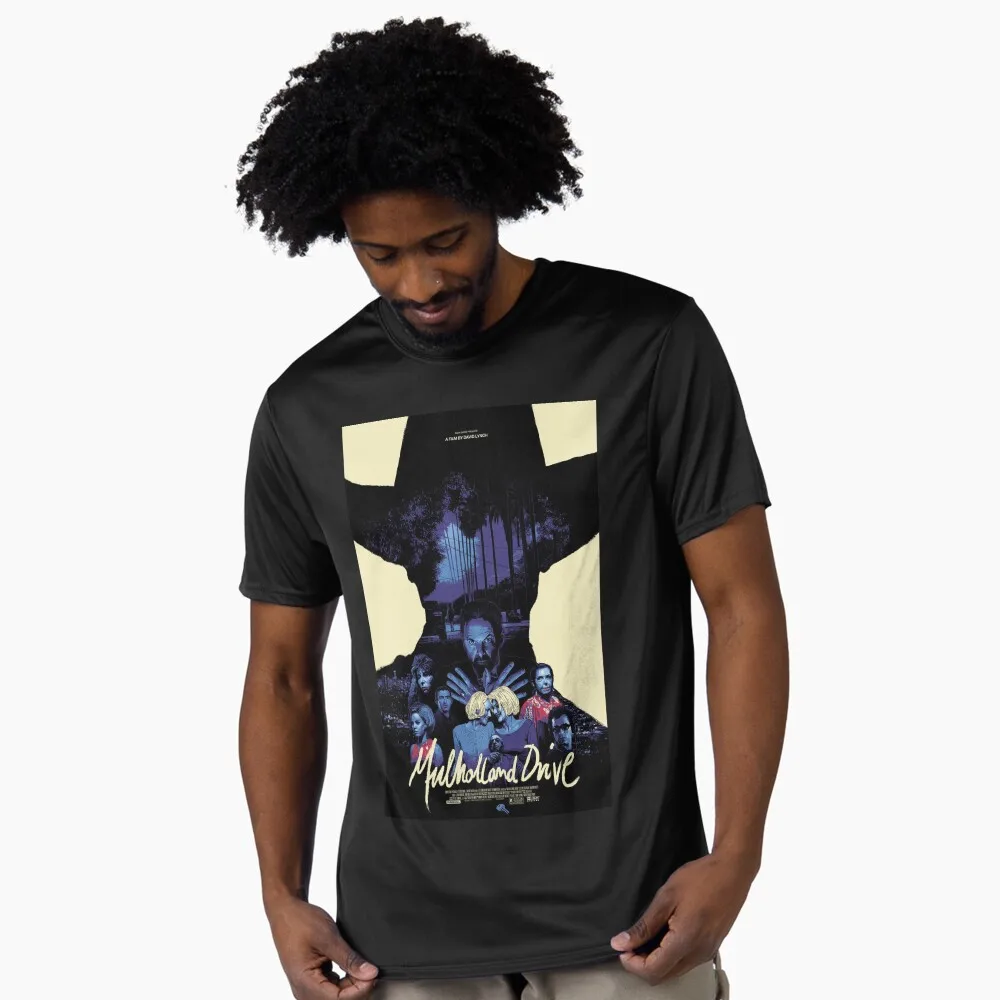 

0327 Silencio Horror movie Mulholland Drive Gift t shirt Retro David Lynch film graphic clothing 100% cotton Large size Tops