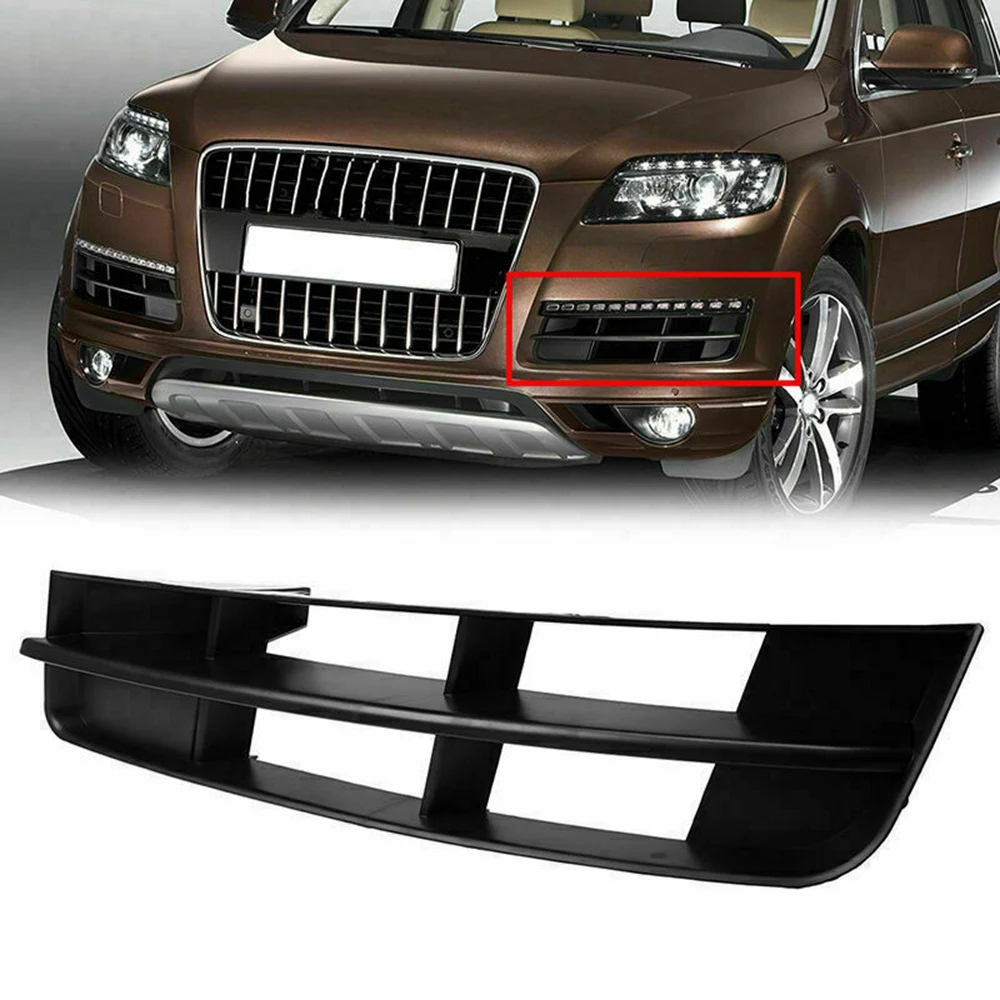 Bumper Grille for-Audi Q7 2010-2014 Left Driver Side Textured Black Plastic 4L0807681B