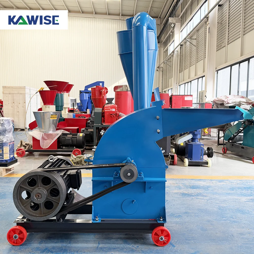 AIROW Electric Hammer Mill for Grain, Feed, Biomass, and Agricultural Material Processing with Adjustable Capacity