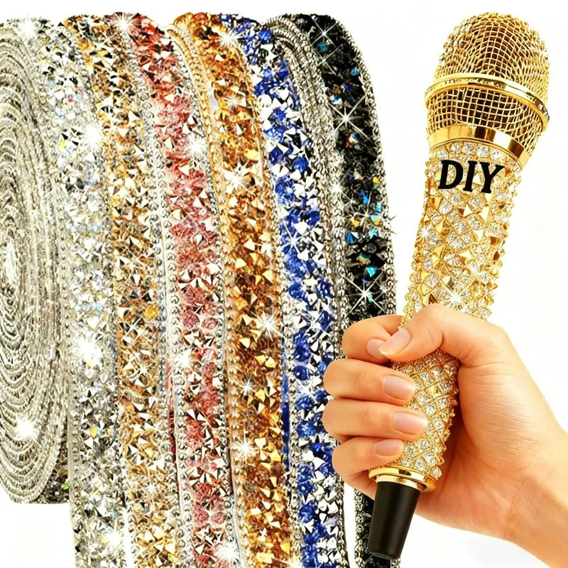 

90 см/рулон самоклеящаяся наклейка со стразами DIY аксессуары для изготовления ювелирных изделий для одежды художественные ремесла украшения автомобиля блестящая наклейка