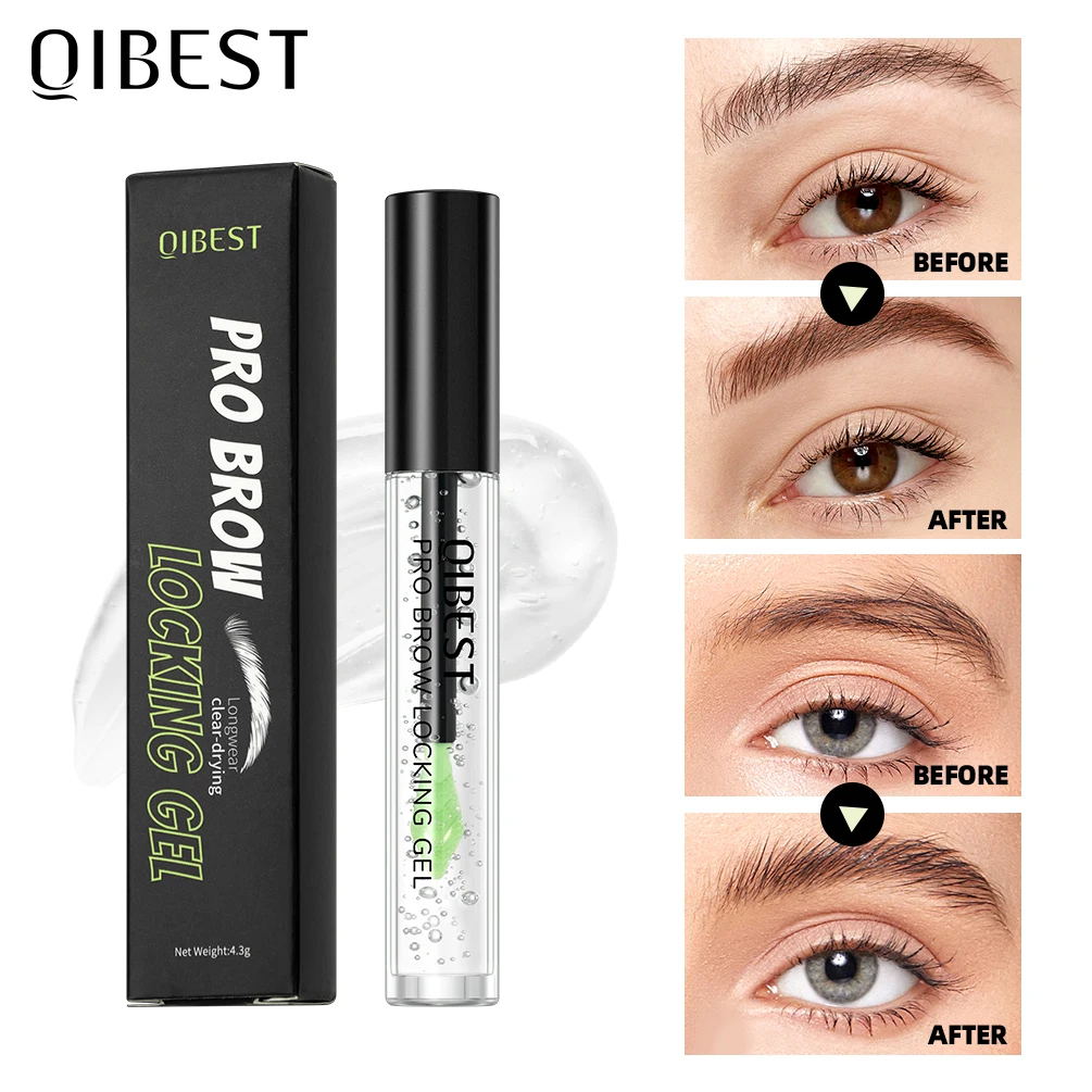 

QIBEST Transparent Eyebrow Gel Long-lasting Fixed Eyebrow Waterproof Quick-dry Gel For Eyebrow Makeup Eyebrow Styling Soap Tools