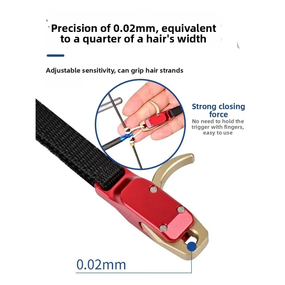 Fireball Wrist Release For Bow Auto Close Grip Mechanism 160lb Strength Adjustable Strap 360 Rotating Head Outdoor Tools