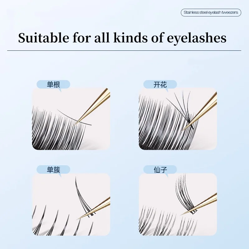 แหนบต่อขนตาแบบแม่นยำ ปลายไฟเบอร์ แยกขนตา นาโน ฮีทเทรตเมนท์ อุปกรณ์ทำเล็บ คลิปหนีบเครื่องสำอาง