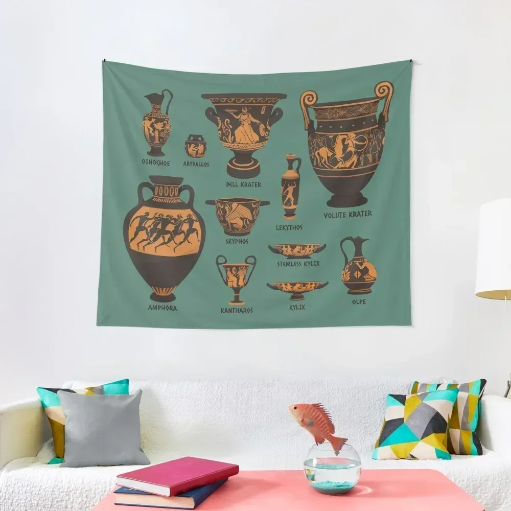 

Ancient Greek Pottery Tapestry House Decorations Cute Room Decor Wall Coverings Tapestry