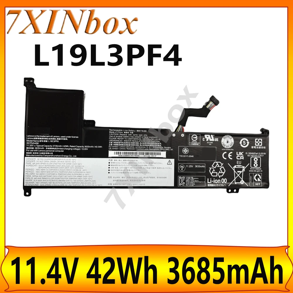 

7XINbox L19L3PF4 L19D4PF2 L19L4PF2 11.4V 42wh Laptop Battery For Lenovo IdeaPad 3-17ADA05 17ARE05 17IML05 17IIL05 17ADA05 Series