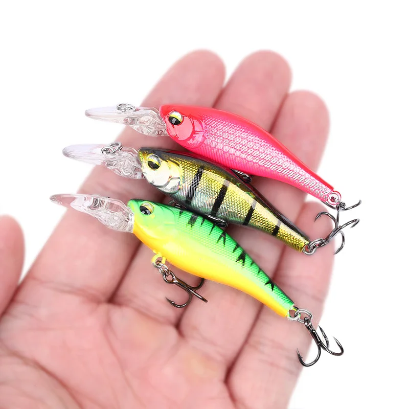 New 1Pcs Sinking Slowly Minnow Fishing Lure 5cm 3.9g Lifelike Swing Small Fish Deep Diving Hard Lures Japan Winter Baits