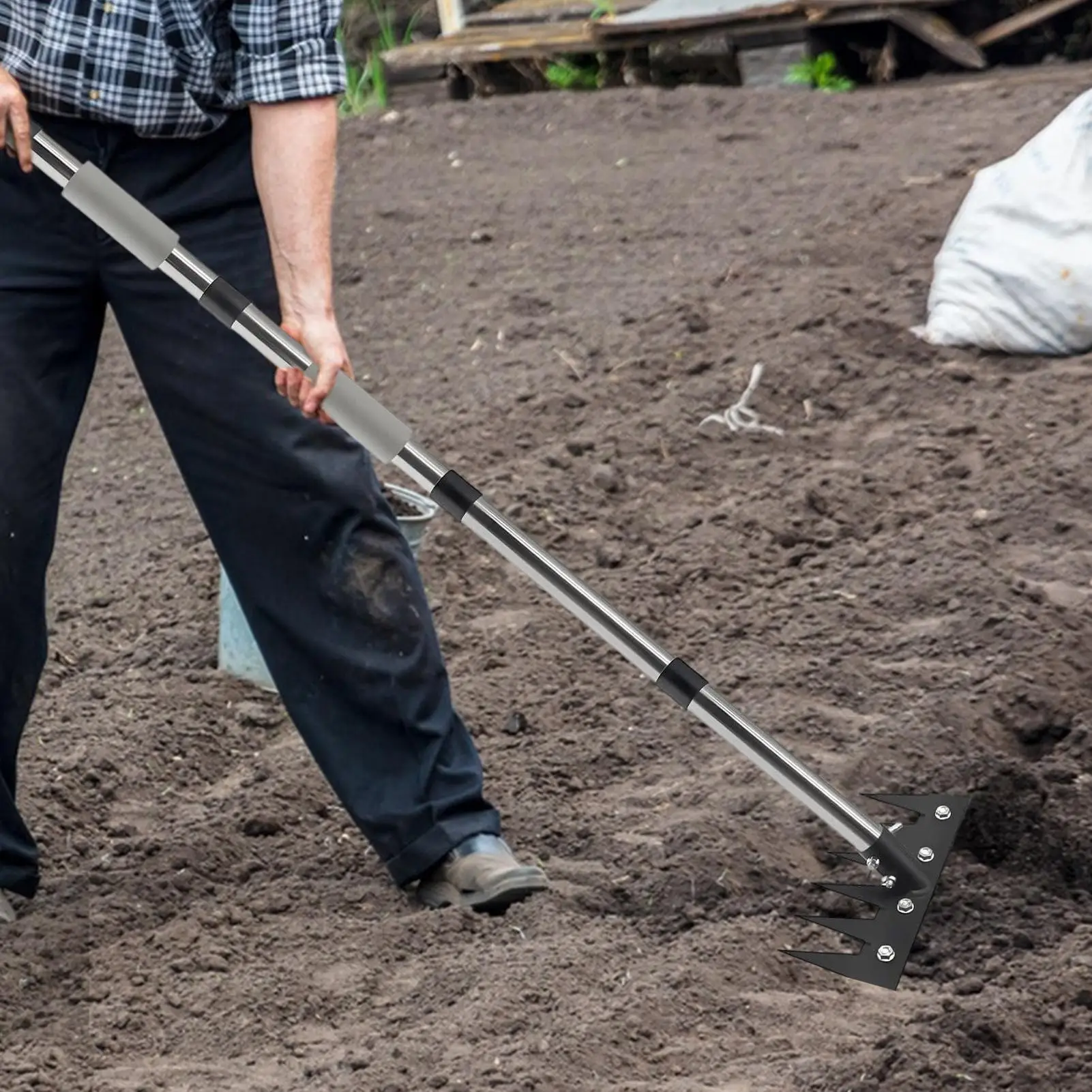 

Weeding Tool With Long Handle Manual Weeder For Gardening Landscaping Loosening Soil Heavy Duty Gardening Puller With Telescopic