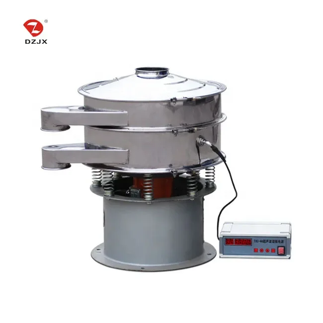 Mobile customized circular protein chemical powder Ultrasonic vibrating sifting sieve screen machine