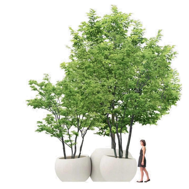 Spherical Flowerpot Combination Modern Shopping Mall round Floor Flower Simple Flowerpot Ornaments