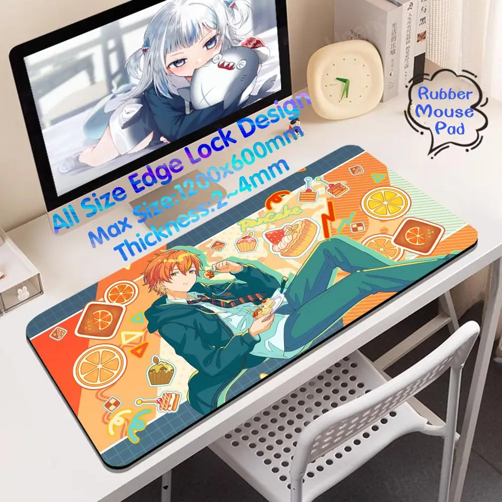 Project Sekai Mouse Pad Rubber Mouse Pad Teclado 4mm Super Big 3 mm Mouse Pad Large  Lock  Edge Printing Pattern Desk Mat