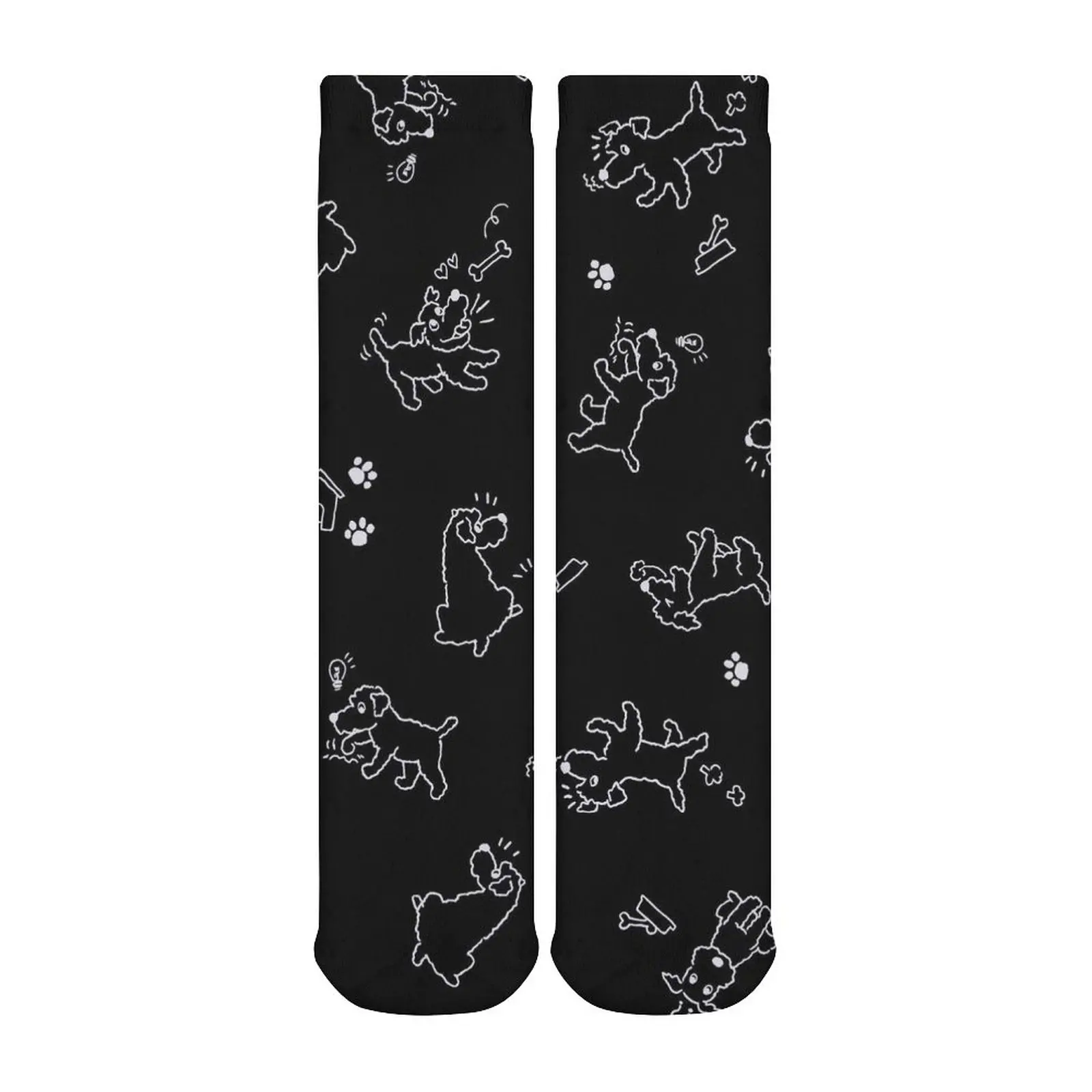 Honden Liefde Been Kousen Paar Paw Print Dier Sokken Medium Zachte Trendy Sokken Fietsen Anti Bacterieel Patroon Sokken Cadeau