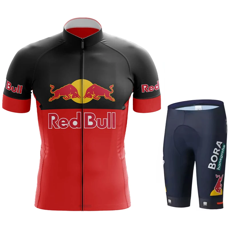 Complete Cycling 2024 Mtb Bicycle Jersey Red Bull Tricuta Man Men\'s Clothing Bib Jacket Suit Clothes Summer Pants Bike Gel Male