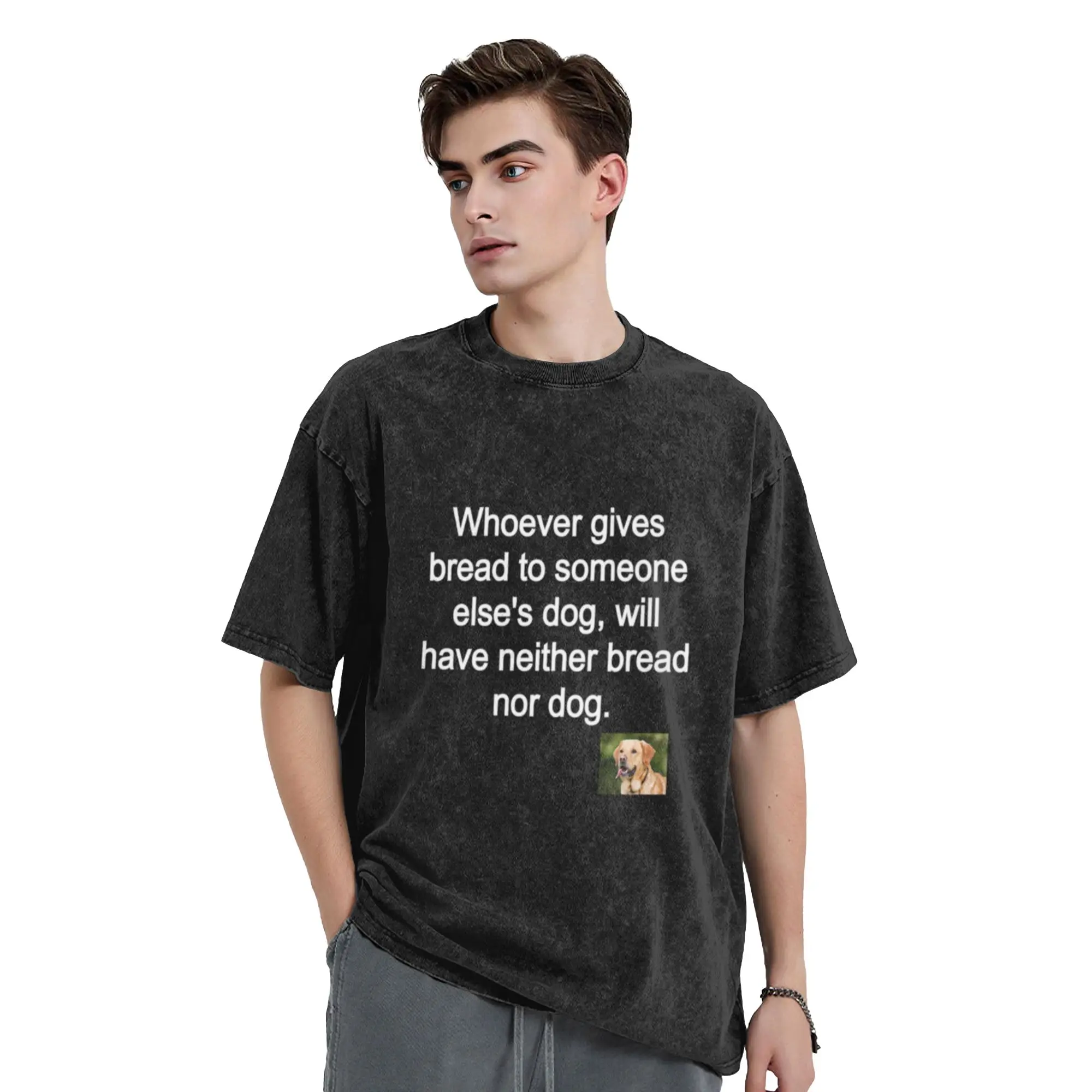Another s Dog Unique Trendy A Washed T Shirt Men's Oversized Cotton Tees Tops