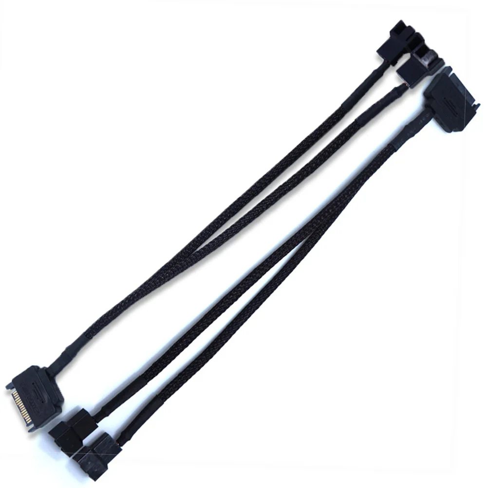 

Mainboard CPU 1 to 2 to 3 Pin and 4 Pin Fan Extension Cable Pwm Adapter Computer Case Fan Splitter Black