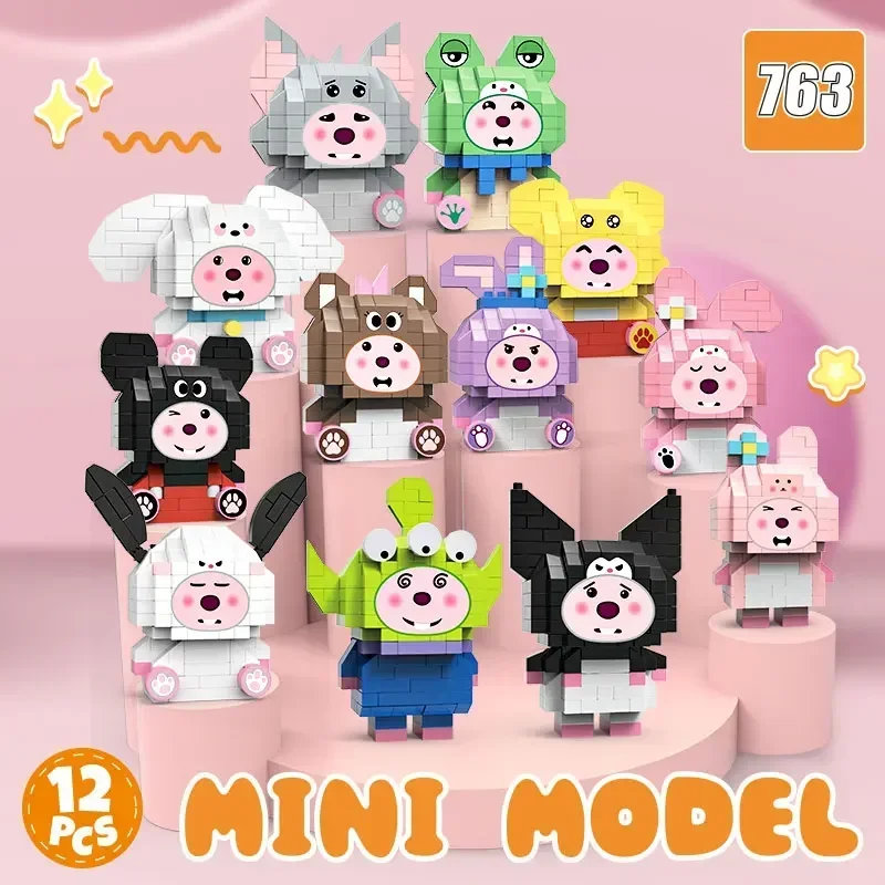 

Cosplay Building Block Anime Figure New Assembled Toys Decor Ornament Model Children's Puzzle Dolls Xmas Gifts