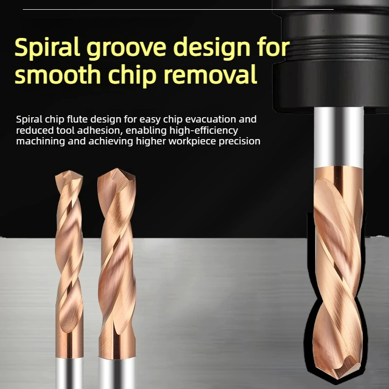 HRC55 Carbide Twist Drill 0.5-14mm for CNC Machining Super Hard Alloy Steel, Durable Sharp Tip Anti-Wear Long Life