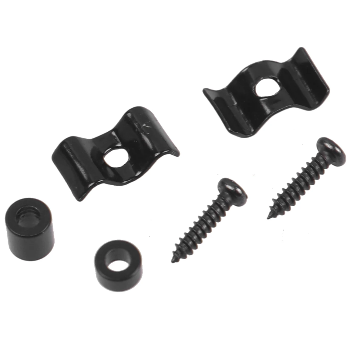 

4 Sets of Electric Guitar Head Press Button Stable String Buckle Lock String Buckle Lead String Device (Black)