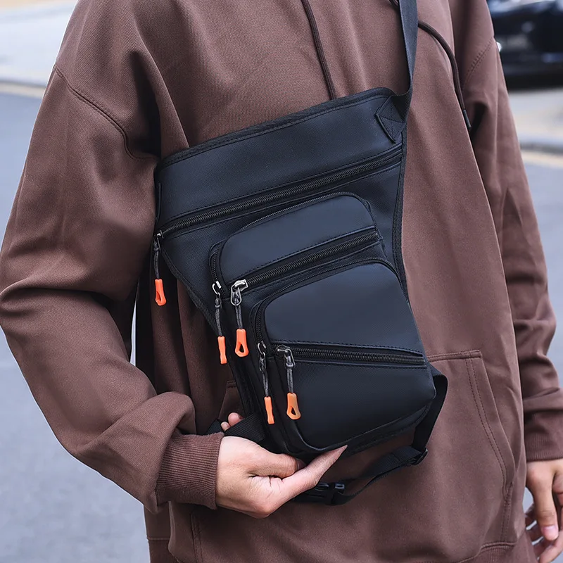 

Waterproof PU men's outdoor cycling Fanny pack multi-function lightweight leg bag hiking bag large capacity cashier purse