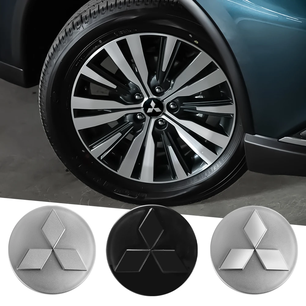 4PCS 60mm Car Wheel Center Replacement Caps For Mitsubishi Asx Lancer 10 Outlander 3 Xpander Pajero Montero Pajero Ralliart EX