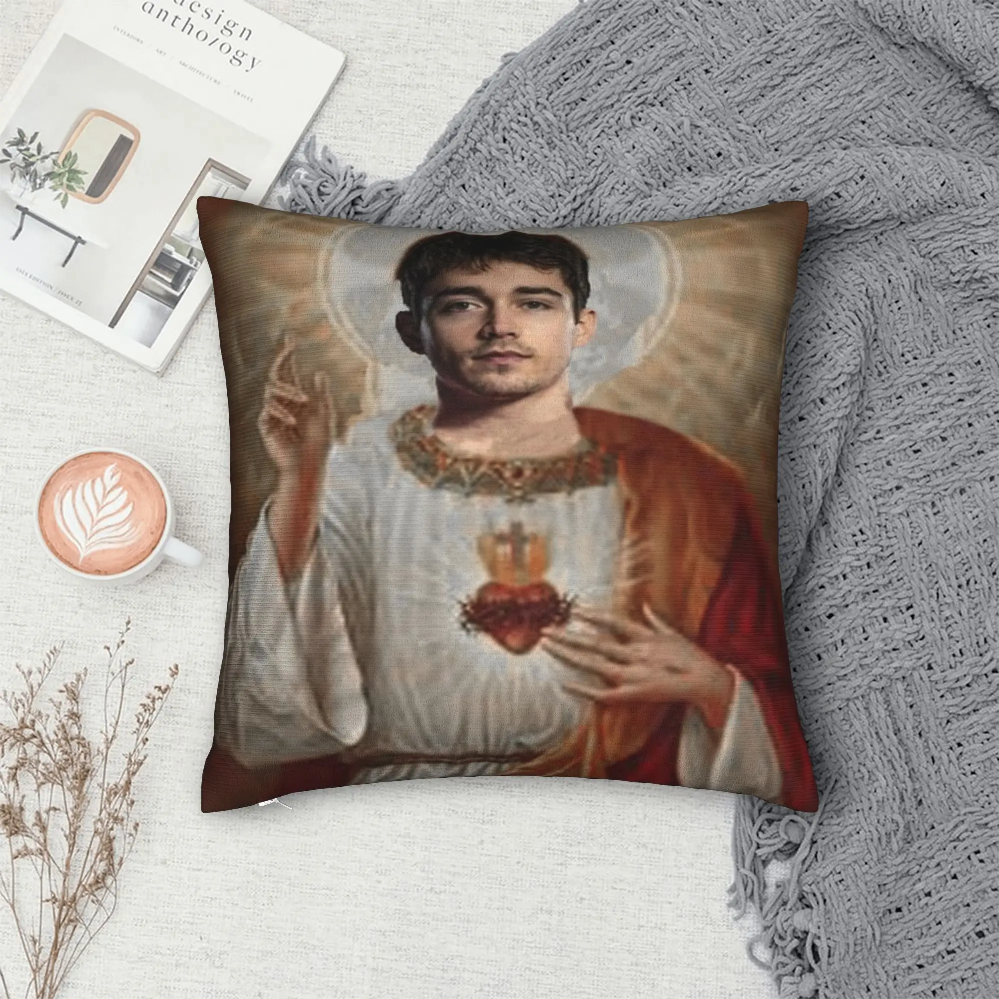 

Стильные домашние гоночные гоночные гоночные украшения с изображением Иисуса L-Leclerc, наволочки, аксессуары, гоночные наволочки, квадратные, несколько размеров