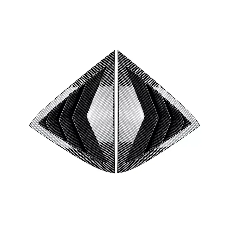 Car Rear Louver Window Side Shutter Cover Fit For Ford Fiesta MK7 7.5 2008-2017  Trim Sticker Vent Scoop ABS Carbon Fiber ABS