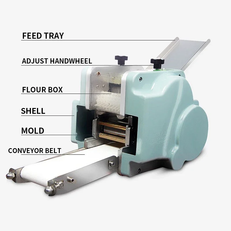 ماكينة زلابية الجلد التجارية الأوتوماتيكية المنزلية المقلدة اليدوية زلابية ماكينة صنع المكرونة باللحم 120 واط