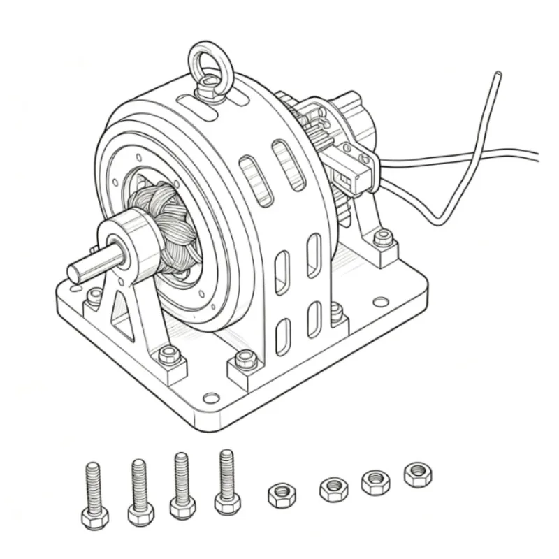 DIY Generator Motor Pure Copper Movement Metal Casing With Screws Teaching Model Gift High Power Generator Accessories
