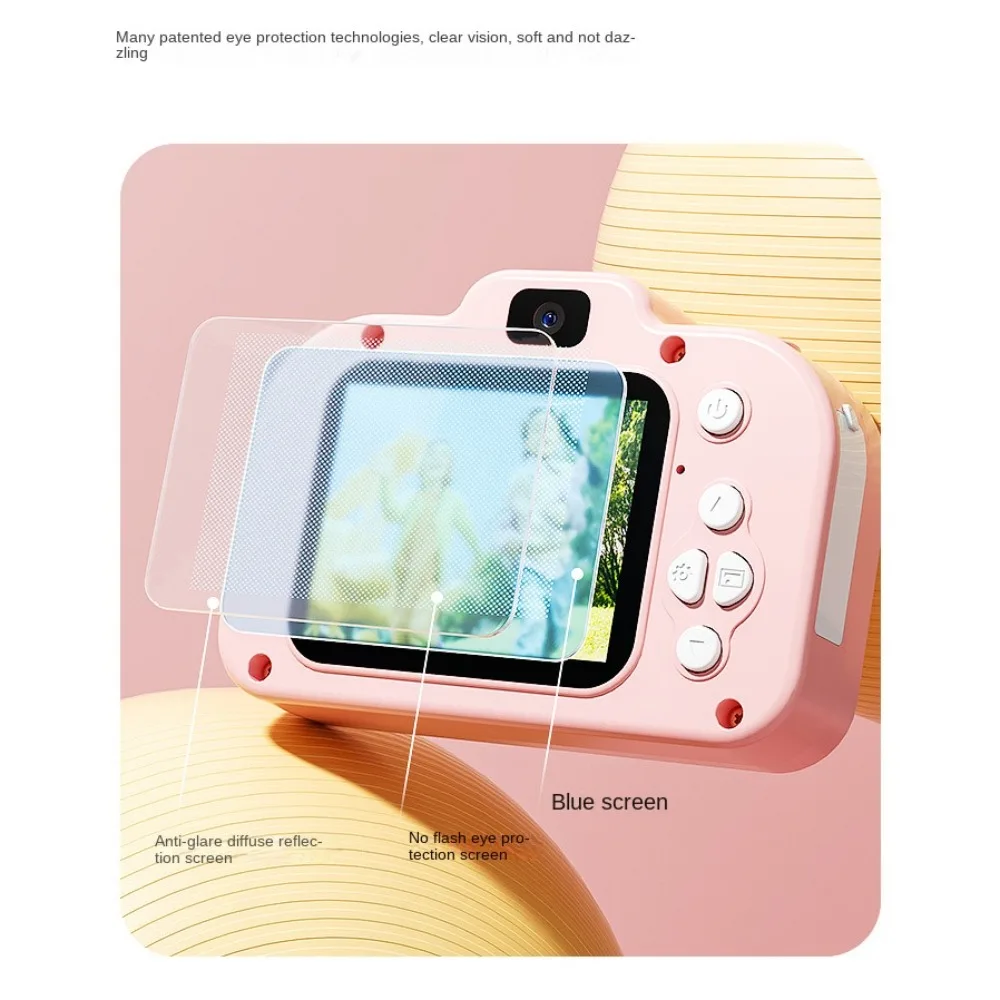 Schermo HD Fotocamera per bambini Videocamera giocattolo Videocamera digitale per bambini dei cartoni animati Mini reflex digitale multifunzionale portatile