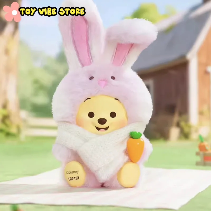 

Оригинальная коллекционная фигурка Disney Winnie The Pooh Happy Farm Series: милый виниловый плюшевый кулон-подвеска, мультяшная игрушка, подарок для девочки