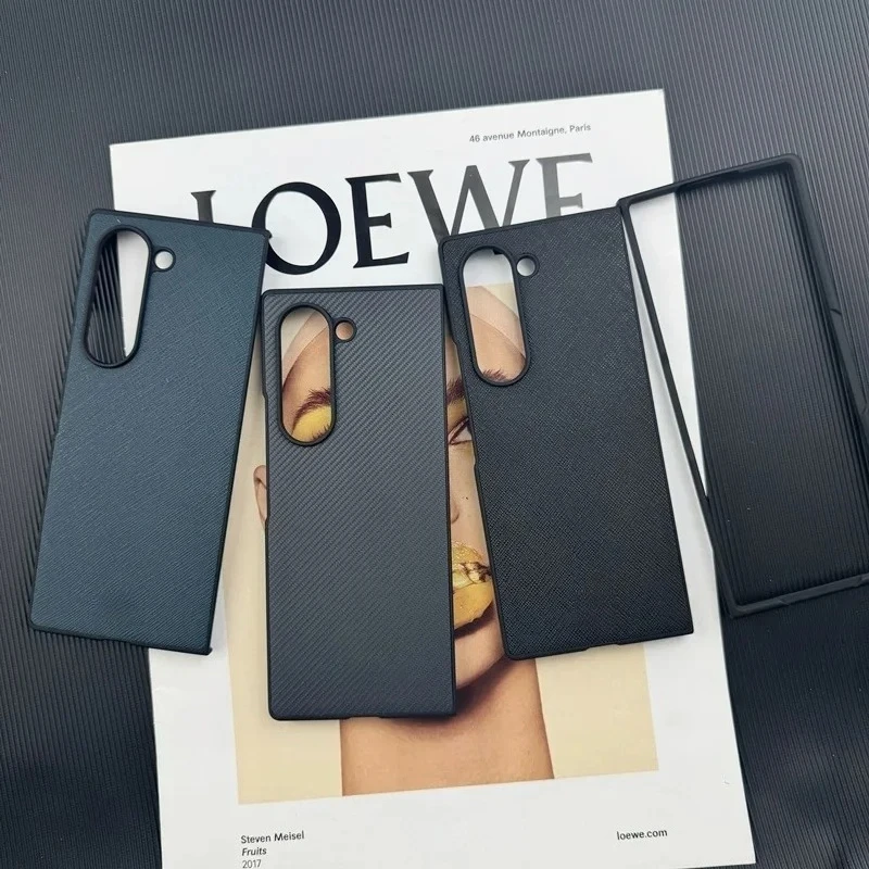 Luxuriöse Gothic-Hochwertige Business-SLE-Ledertasche für Samsung Galaxy Z Fold 7, 6, 5, 4, einfaches, trendiges Paarmodell, Anti-Fall-Abdeckung