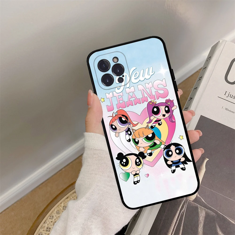 Die p-powerpuff süße Mädchen Handy hülle für iPhone 15 14 11 12 13 Mini Pro xs max Abdeckung 6 7 8 plus x xr se 2020 Funda Shell