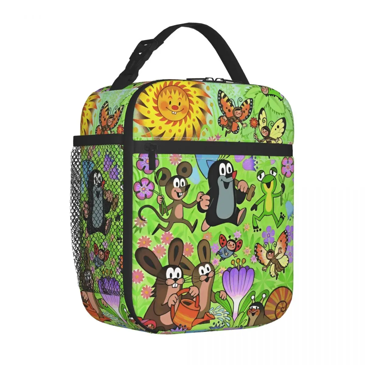The Little Mole Sun Insulated Lunch Bags Thermal Bag  Meal Container Cartoon Friends Together Large Tote Lunch Box Girl Boy