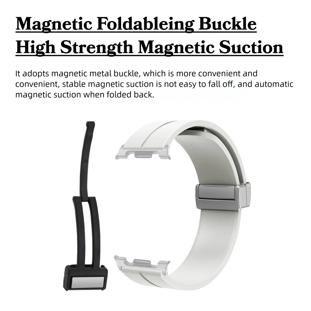 Loop Band+Magnetic Buckle For Samsung Galaxy Watch 8 40mm/44mm Bracelet Skin-friendly Silicone Smart Watch Strap for Man Woman