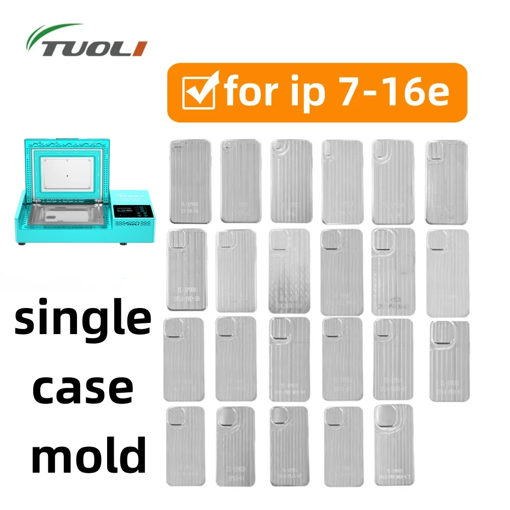 TuoLi 3D Sublimation Mobile Phone Sheet Printing Machine Single Case Mold for iPhone 16 15 14 13 12 11 Pro Max Single Layer
